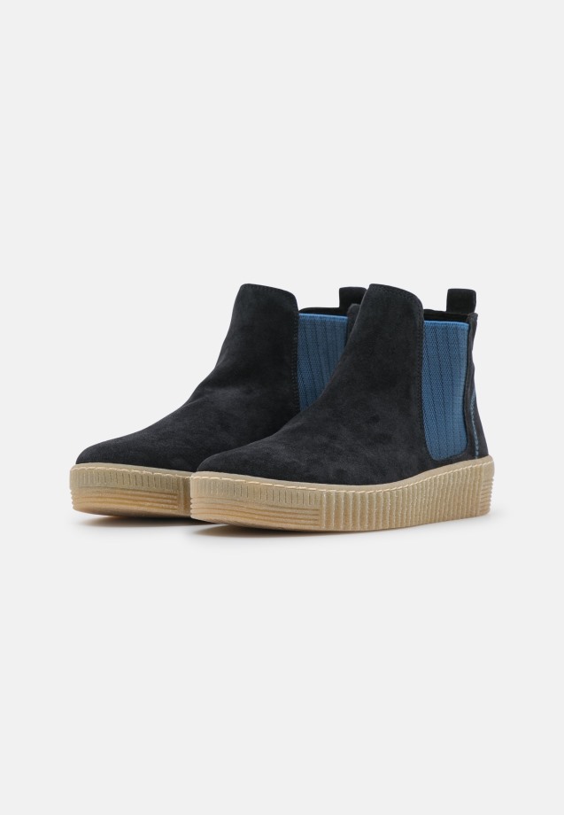 Platform Ankle Boots Pazifik/Blau/Natur Gabor