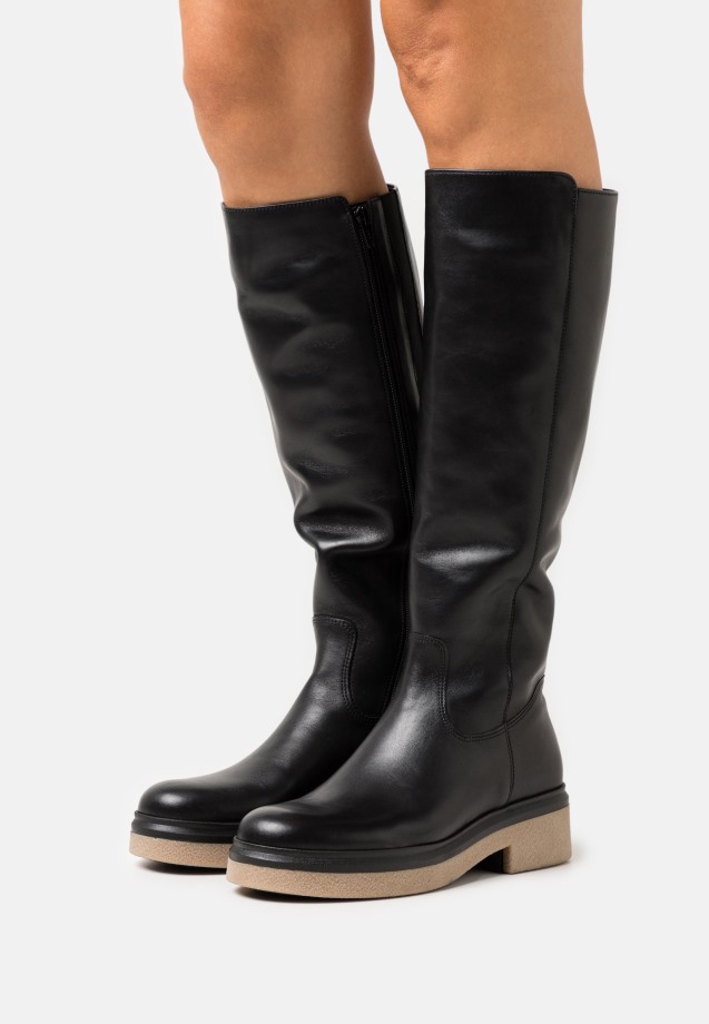 Sand Gabor Platform Ankle Boots