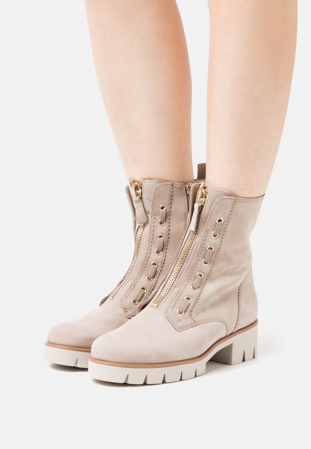 Sand Gabor Platform Ankle Boots