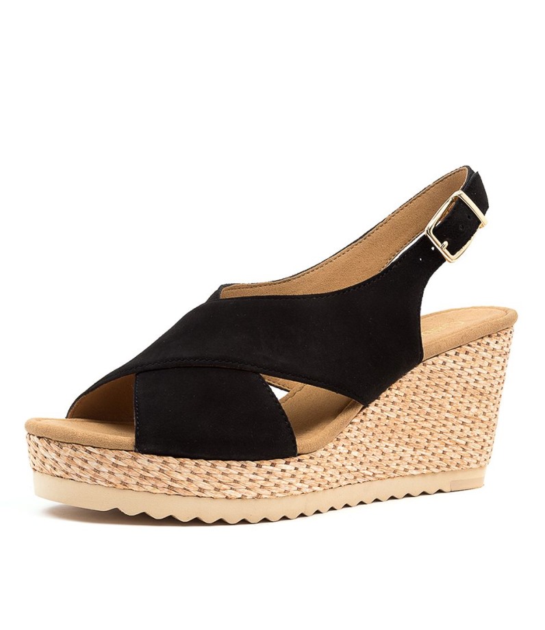 Silas Schwarz Suede Gabor Style