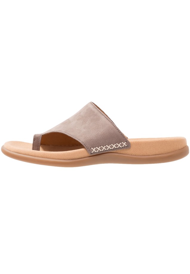 White Gabor T-Bar Sandals