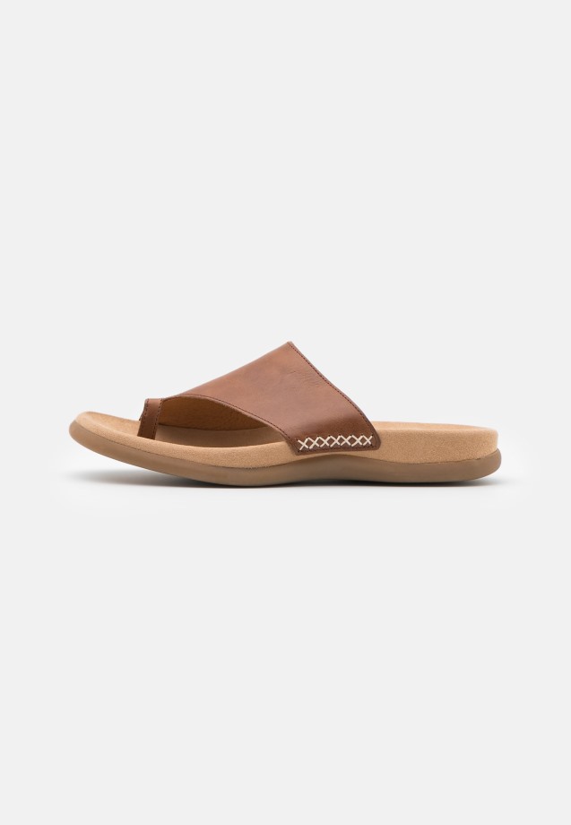 White Gabor T-Bar Sandals