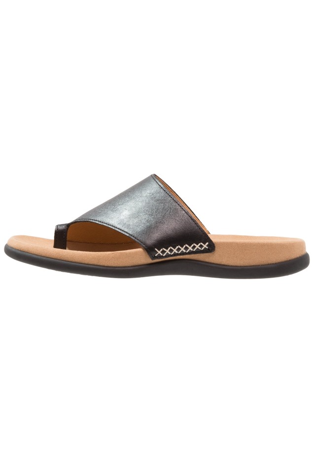 White Gabor T-Bar Sandals