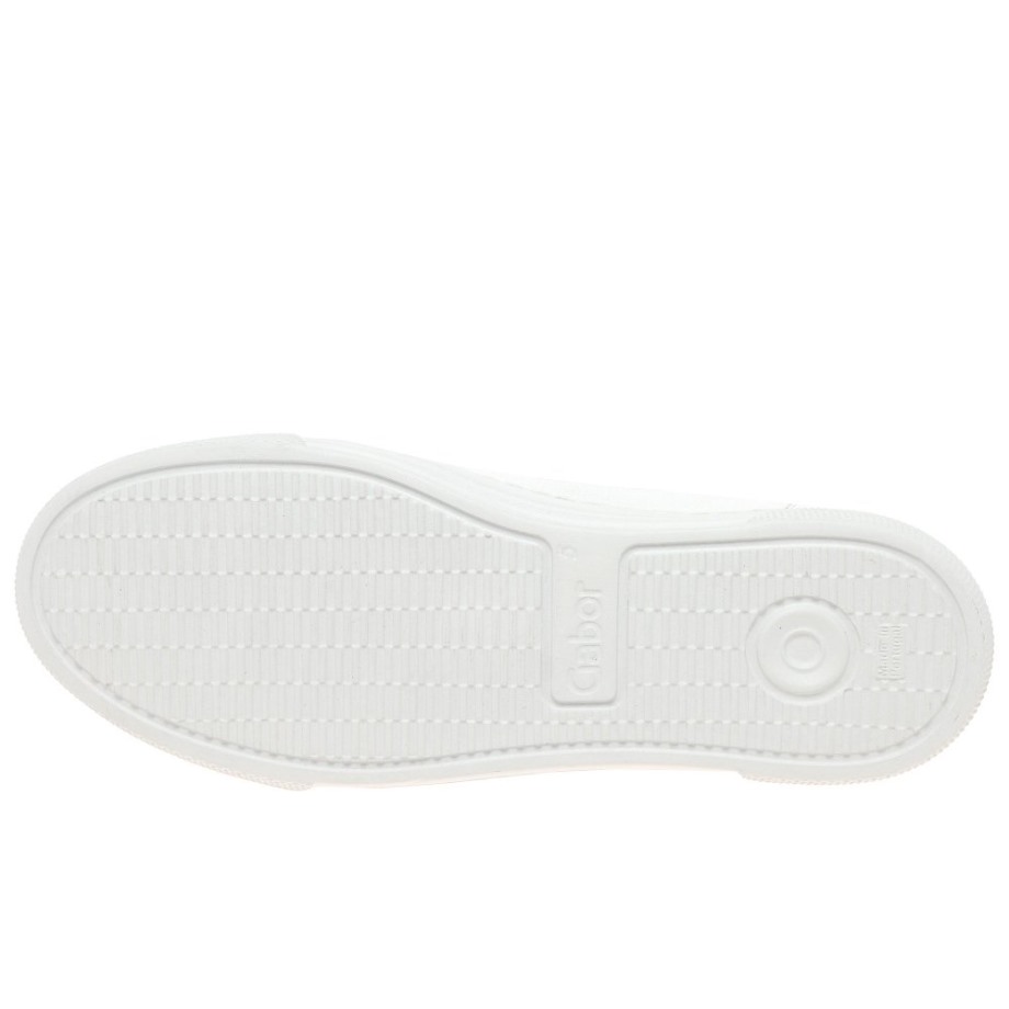 White/Platino Gabor Campus Womens Trainers