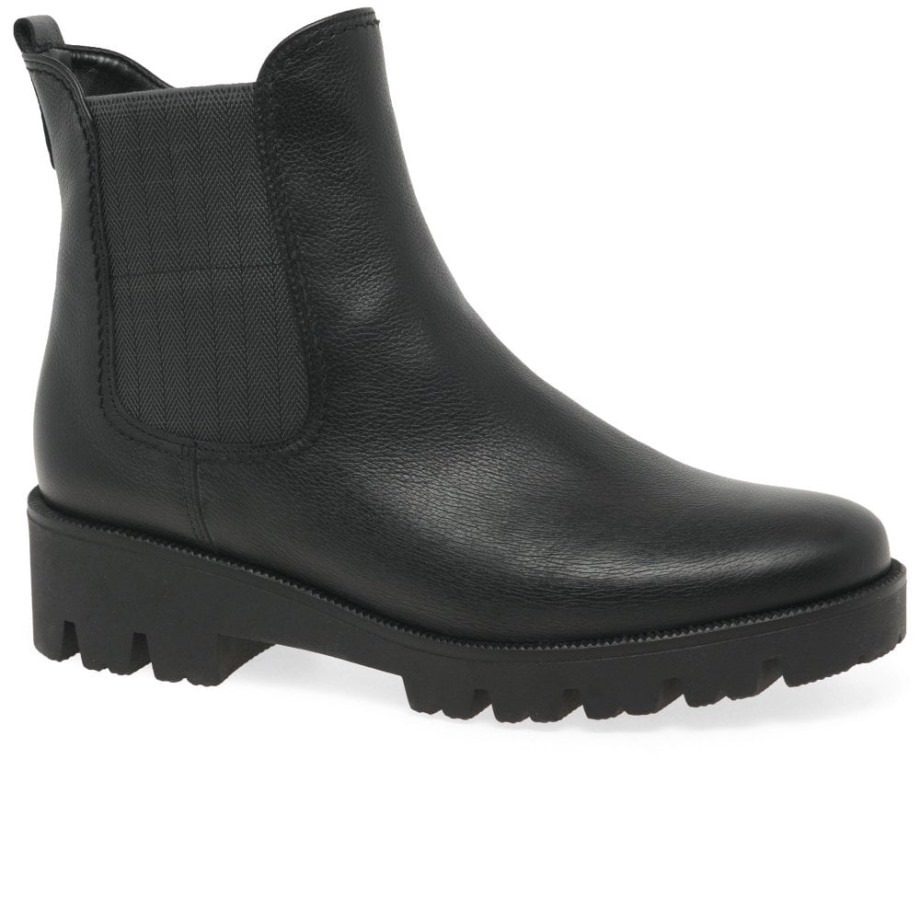 Gabor Black Newport Womens Chelsea Boots