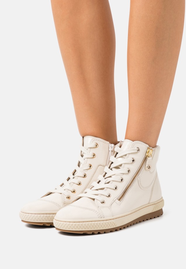 White Gabor High-Top Trainers
