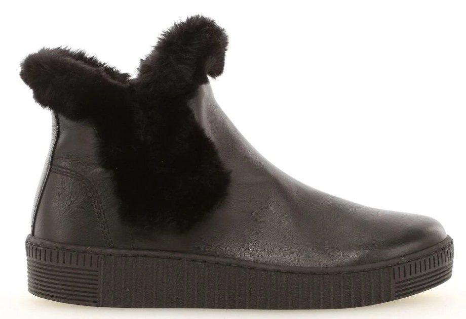 Gabor 33737-27 - čizme Plato Od Glatke Kože Crne