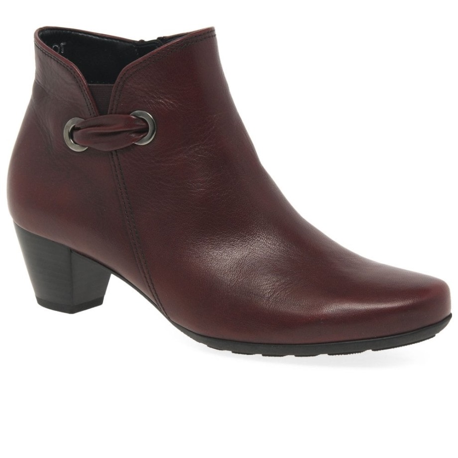 Dark Red Keegan Womens Ankle Boots Gabor