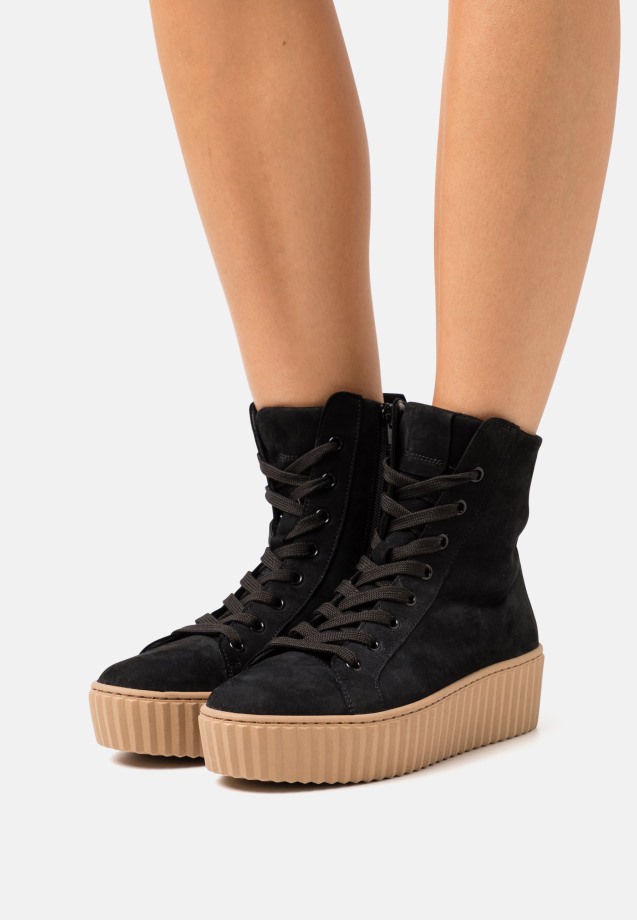 Gabor Black Platform Ankle Boots