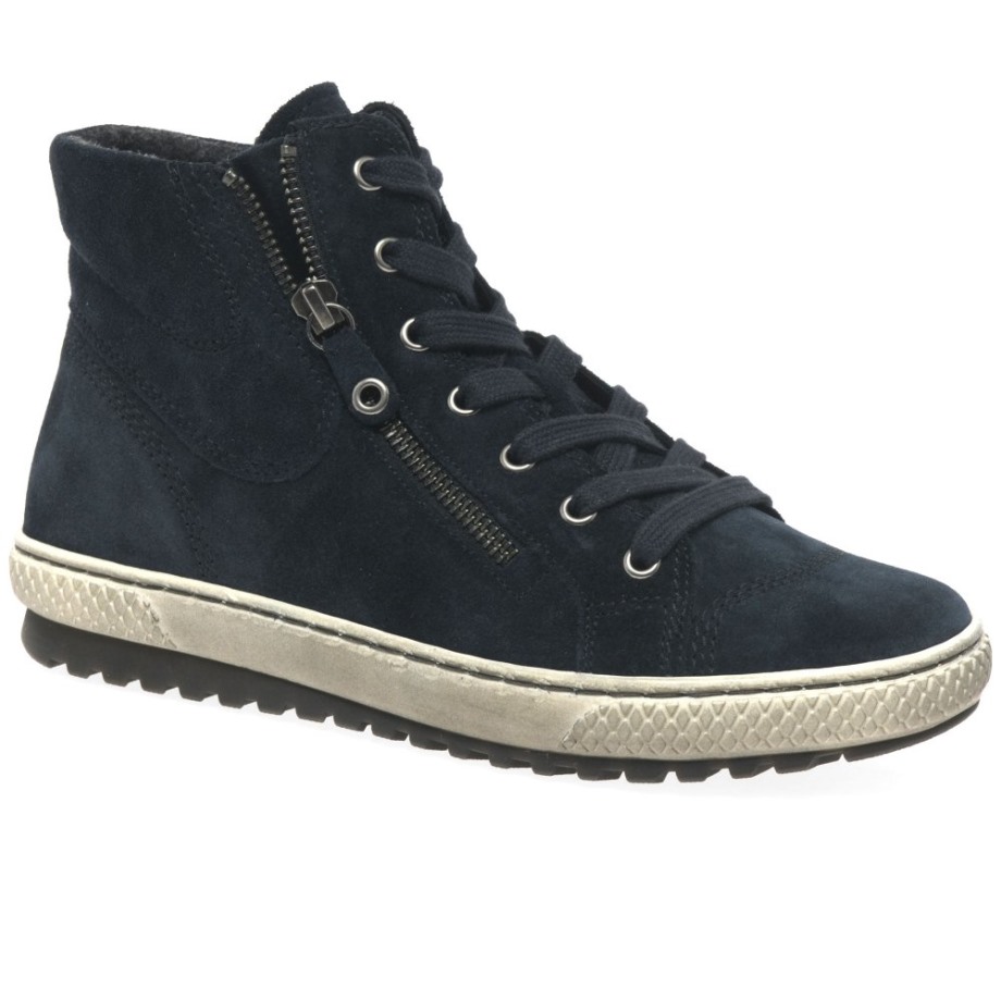 Bulner Womens Casual Ankle Boots Marine Suede Gabor