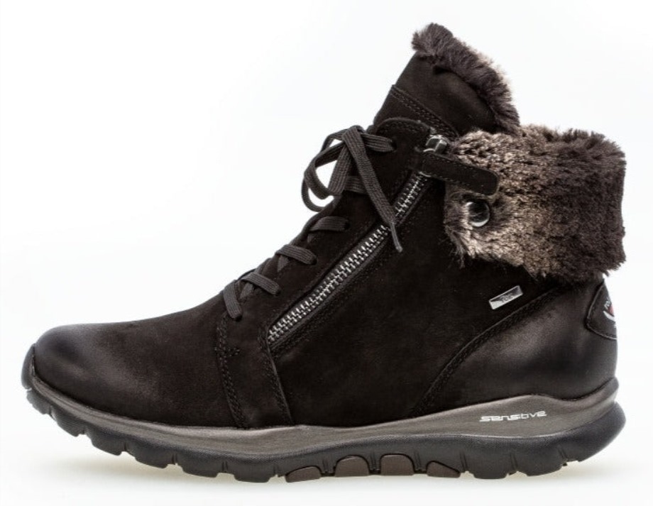 Gabor 7686647 - Crna Nauljena Nubuk Koža