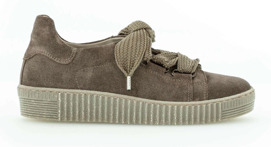 Gabor 33330-12 - Tenisica Niska čipkana Antilop Siva