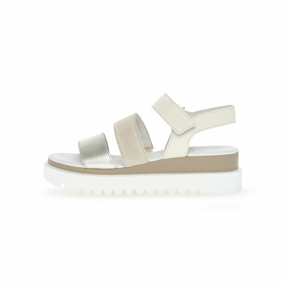 Cream/White Gabor Anklestrap Sandal
