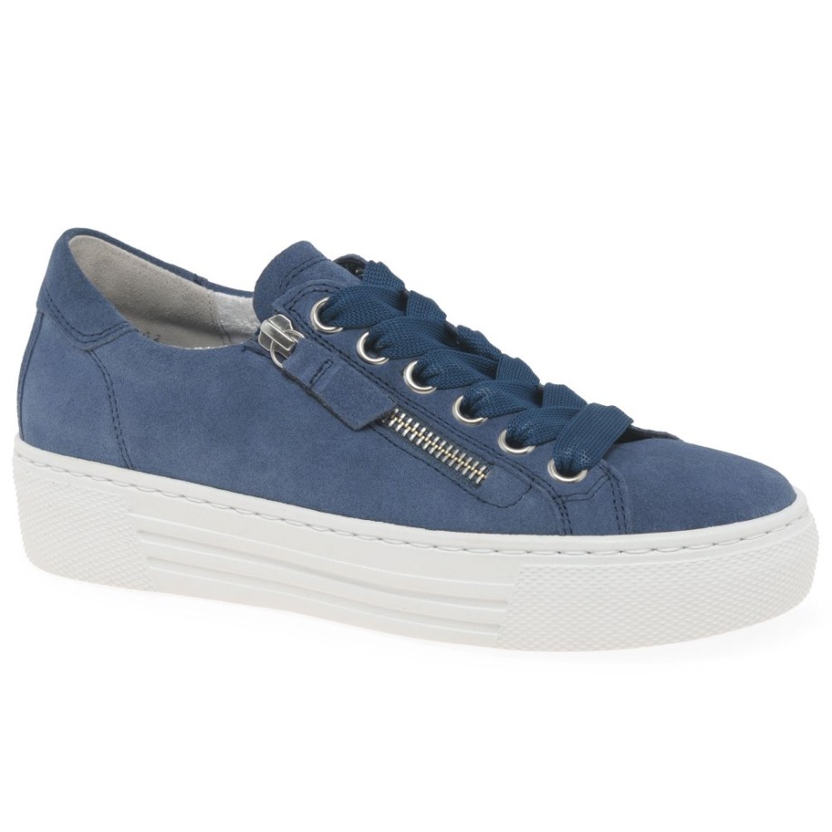 Gabor Jeans Suede Campus Womens Trainers