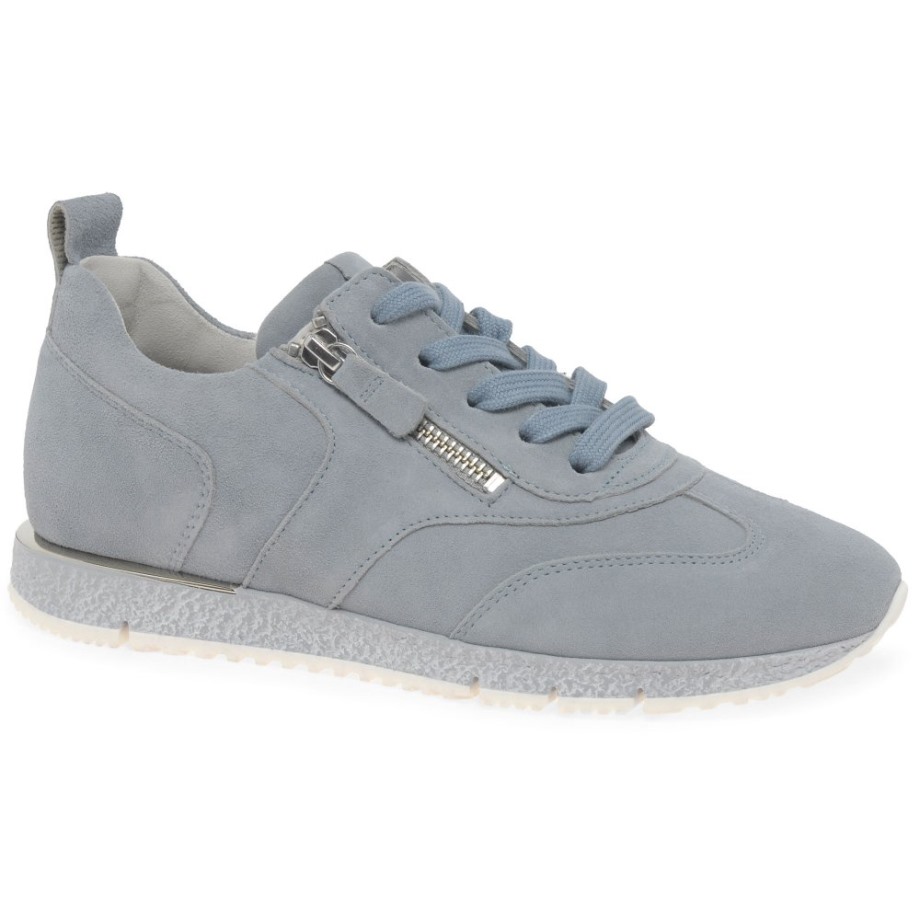 Gabor Wednesday Ladies Trainers Aquamarine Suede